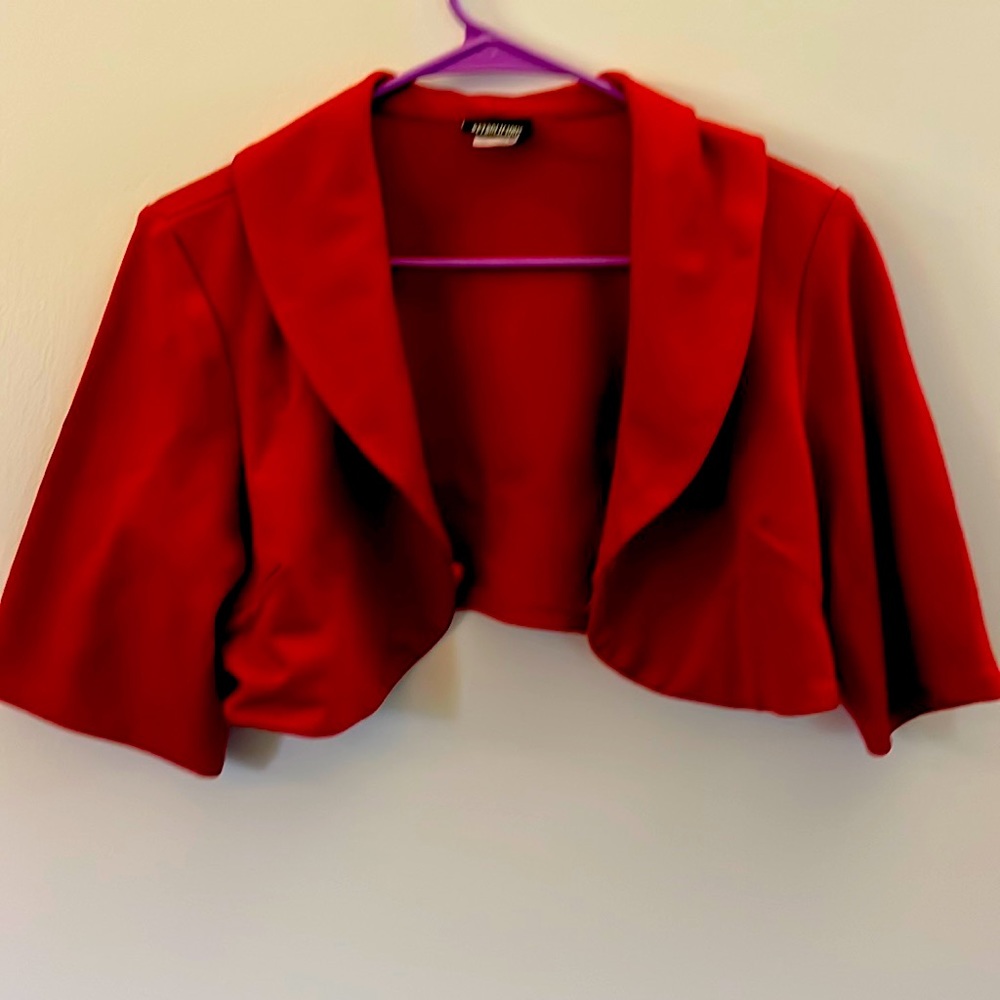 Red Cropped Jacket
